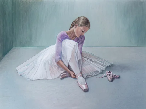Ballerine en homage à Hamilton — Pastels · 80 x 50 · 2010