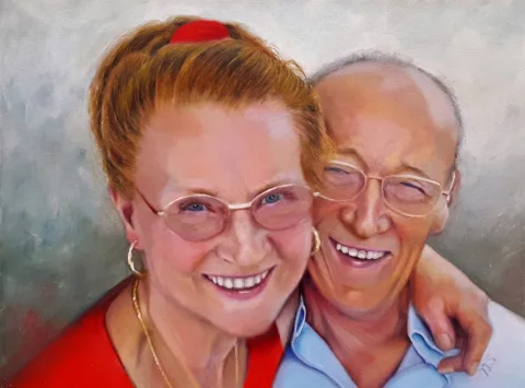 Couple marié — Pastels · 50 x 70 · 2019