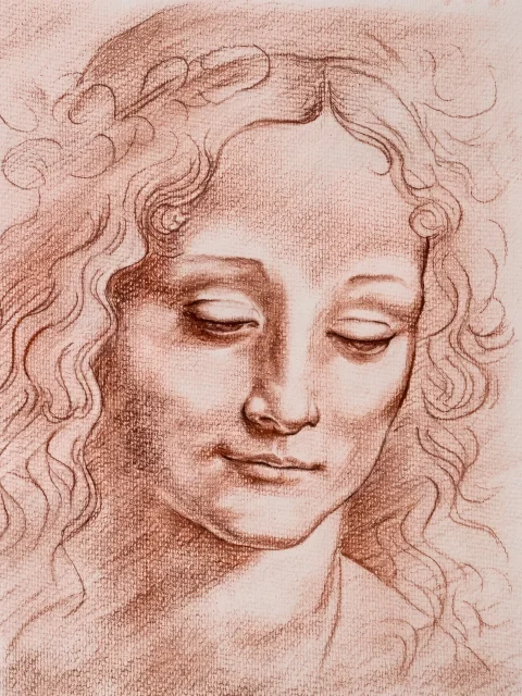 Femme style leonardo ancien — 40 x 80 · 2019