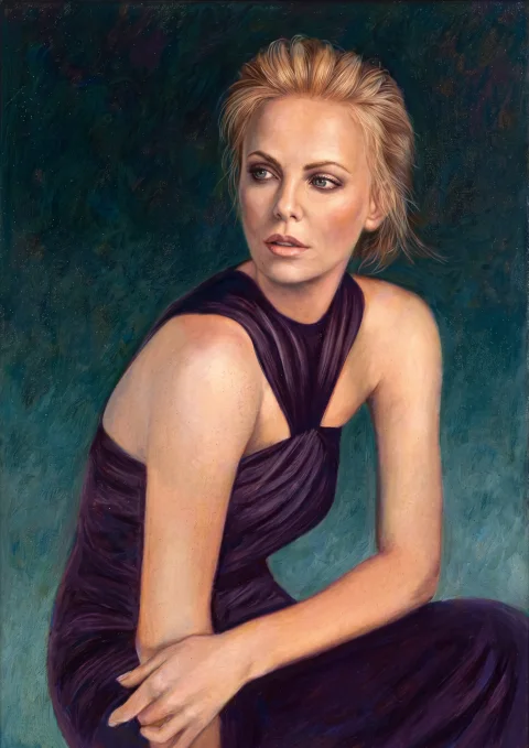 Femme robe de soir — Pastels · 50 x 70 · 2016