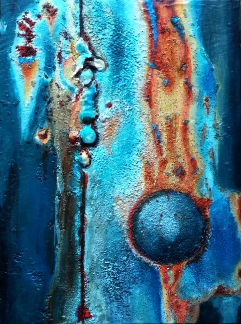 Rouille texture relief — Huile sur toile · 50 x 70 · 2015