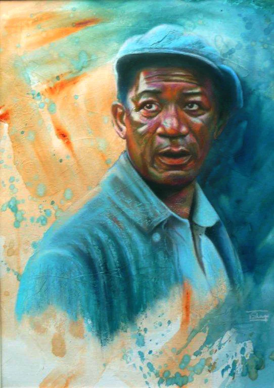 Homme sur fond Bleu