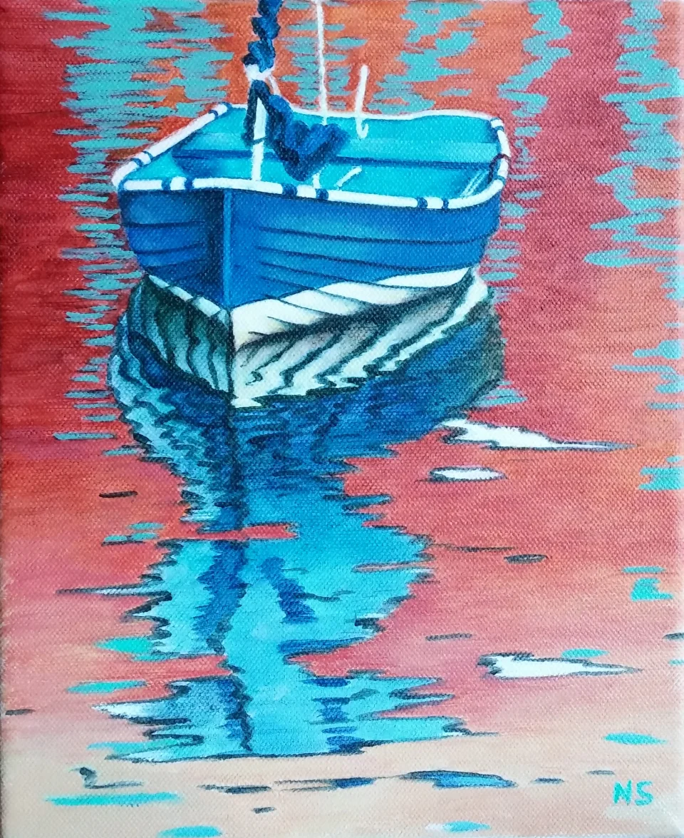 Orange boat